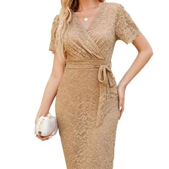 Grace Karin | Dresses | Grace Karin Dresses For Women Short Sleeve Floral  Lace Dress Party Dresses Med | Poshmark
